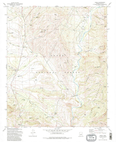 United States Geological Survey Gisela, AZ (1972, 24000-Scale) digital map