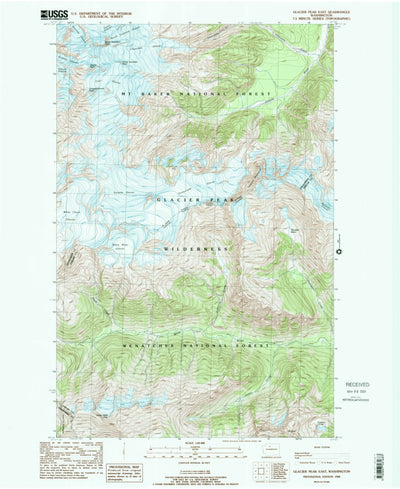 United States Geological Survey Glacier Peak East, WA (1988, 24000-Scale) digital map