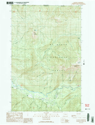 United States Geological Survey Glacier, WA (1989, 24000-Scale) digital map