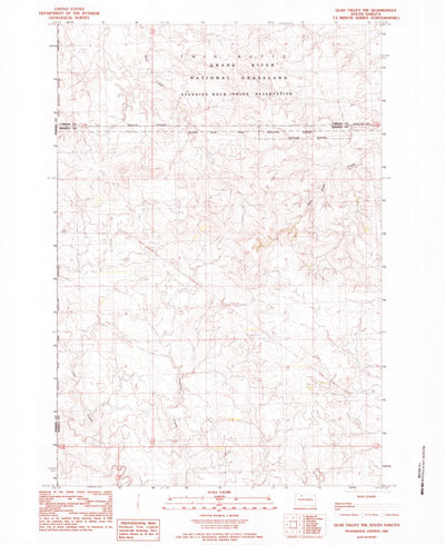 United States Geological Survey Glad Valley NW, SD (1982, 24000-Scale) digital map
