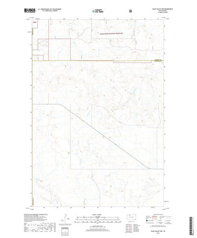 United States Geological Survey Glad Valley NW, SD (2017, 24000-Scale) digital map