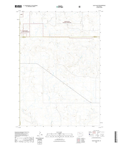 United States Geological Survey Glad Valley NW, SD (2021, 24000-Scale) digital map