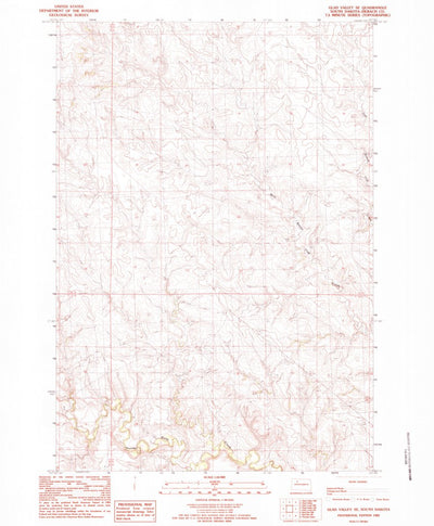 United States Geological Survey Glad Valley SE, SD (1982, 24000-Scale) digital map