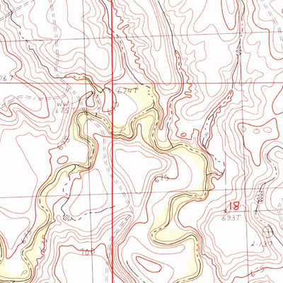 United States Geological Survey Glad Valley SE, SD (1982, 24000-Scale) digital map