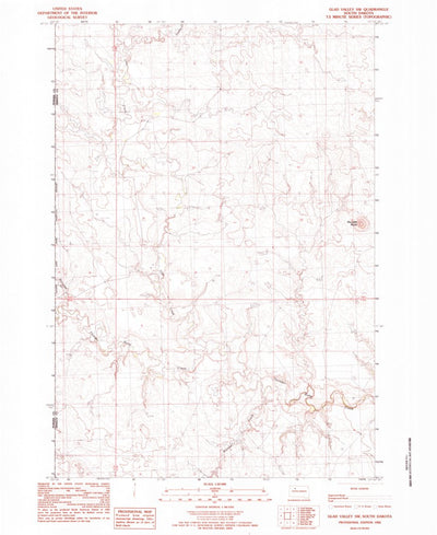 United States Geological Survey Glad Valley SW, SD (1982, 24000-Scale) digital map