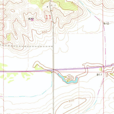 United States Geological Survey Gladbrook NE, IA (1971, 24000-Scale) digital map