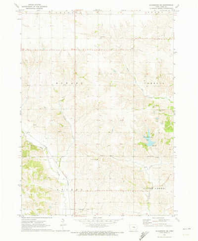 United States Geological Survey Gladbrook SE, IA (1971, 24000-Scale) digital map