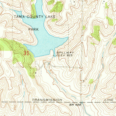 United States Geological Survey Gladbrook SE, IA (1971, 24000-Scale) digital map