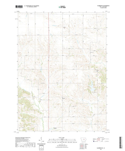 United States Geological Survey Gladbrook SE, IA (2022, 24000-Scale) digital map