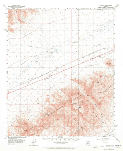 United States Geological Survey Gladden, AZ (1961, 62500-Scale) digital map
