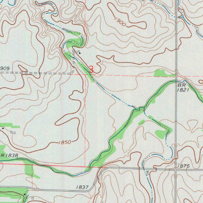 United States Geological Survey Glade SE, KS (1972, 24000-Scale) digital map