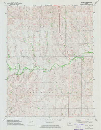 United States Geological Survey Glade SE, KS (1972, 24000-Scale) digital map