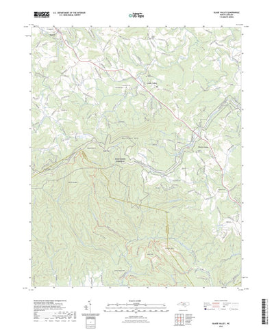 United States Geological Survey Glade Valley, NC (2022, 24000-Scale) digital map