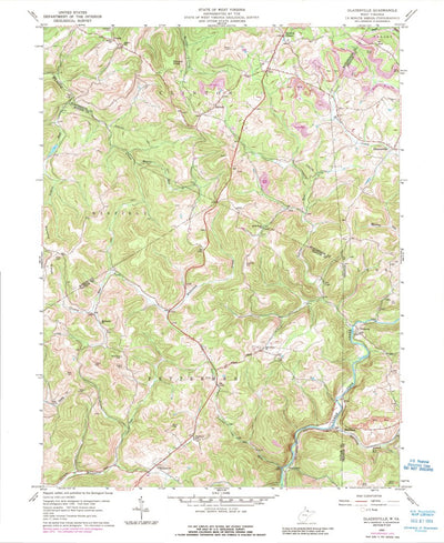 United States Geological Survey Gladesville, WV (1960, 24000-Scale) digital map