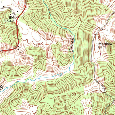 United States Geological Survey Gladesville, WV (1960, 24000-Scale) digital map