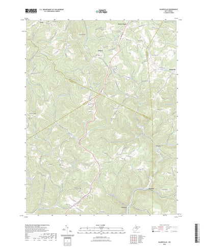United States Geological Survey Gladesville, WV (2023, 24000-Scale) digital map