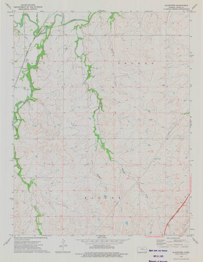 United States Geological Survey Gladstone, KS (1973, 24000-Scale) digital map