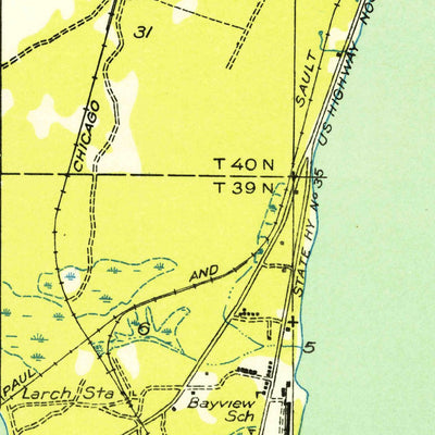 United States Geological Survey Gladstone, MI (1932, 31680-Scale) digital map