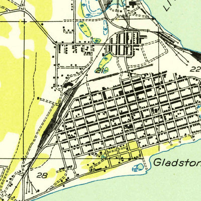United States Geological Survey Gladstone, MI (1932, 31680-Scale) digital map