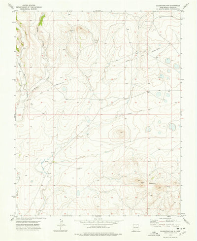 United States Geological Survey Gladstone NW, NM (1973, 24000-Scale) digital map