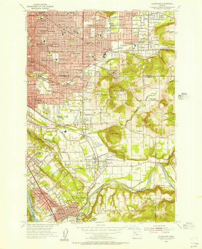 United States Geological Survey Gladstone, OR (1954, 24000-Scale) digital map