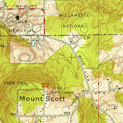 United States Geological Survey Gladstone, OR (1954, 24000-Scale) digital map