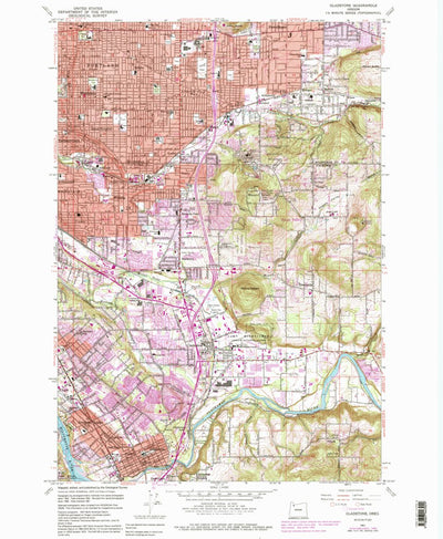 United States Geological Survey Gladstone, OR (1961, 24000-Scale) digital map