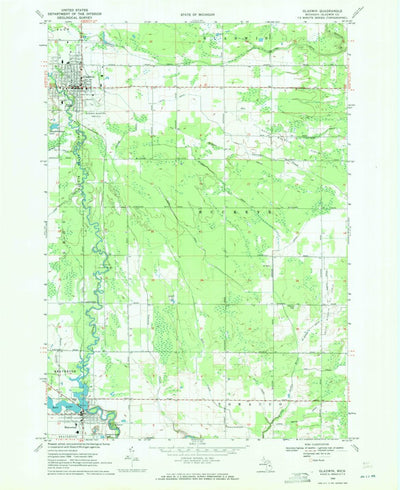 United States Geological Survey Gladwin, MI (1969, 24000-Scale) digital map