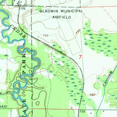 United States Geological Survey Gladwin, MI (1969, 24000-Scale) digital map