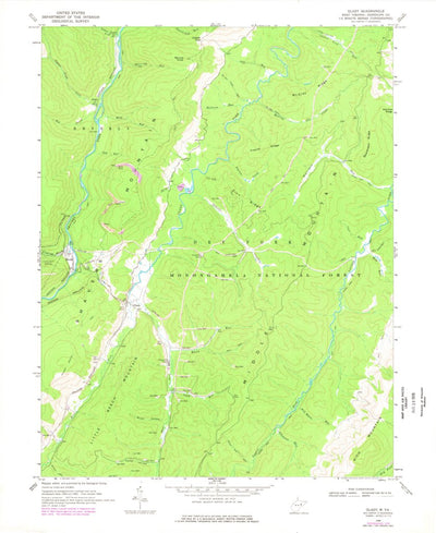 United States Geological Survey Glady, WV (1968, 24000-Scale) digital map