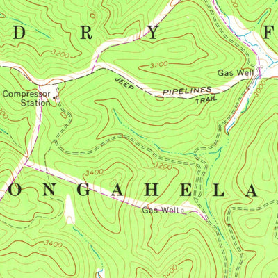United States Geological Survey Glady, WV (1968, 24000-Scale) digital map