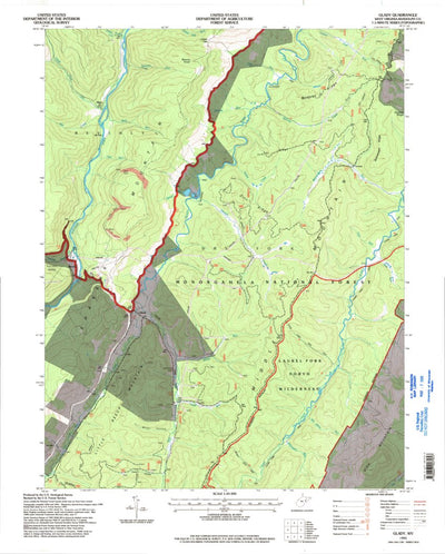 United States Geological Survey Glady, WV (1995, 24000-Scale) digital map