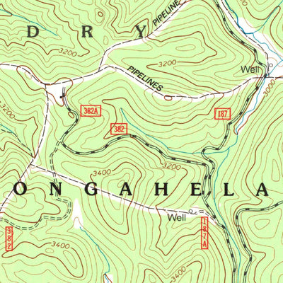 United States Geological Survey Glady, WV (1995, 24000-Scale) digital map