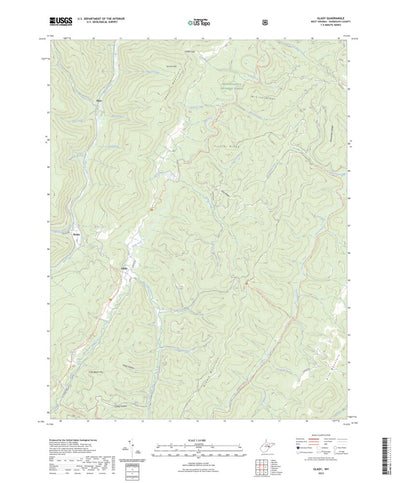 United States Geological Survey Glady, WV (2023, 24000-Scale) digital map