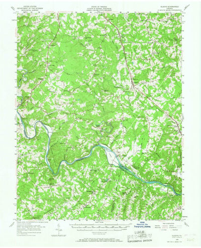United States Geological Survey Gladys, VA (1956, 62500-Scale) digital map