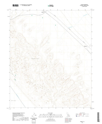 United States Geological Survey Glamis, CA (2021, 24000-Scale) digital map