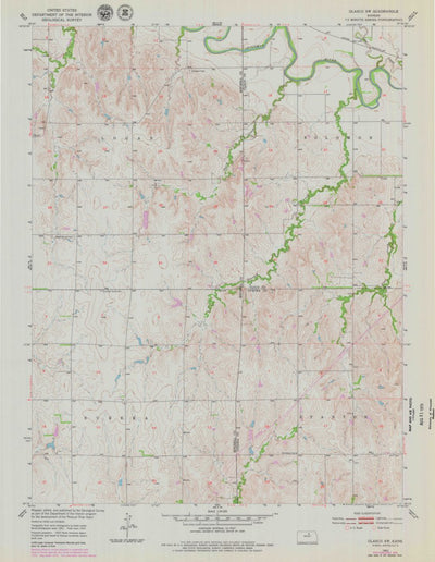 United States Geological Survey Glasco SW, KS (1952, 24000-Scale) digital map