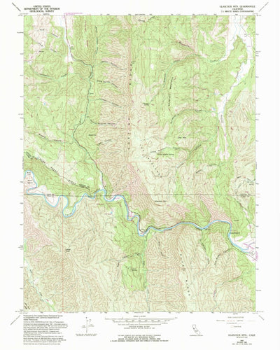 United States Geological Survey Glascock Mountain, CA (1958, 24000-Scale) digital map