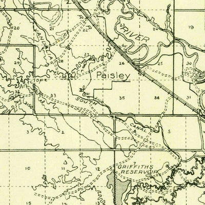 United States Geological Survey Glascow, MT (1943, 125000-Scale) digital map