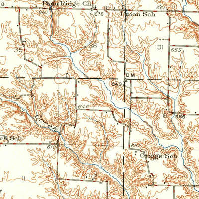 United States Geological Survey Glasford, IL (1930, 62500-Scale) digital map