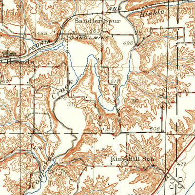 United States Geological Survey Glasford, IL (1930, 62500-Scale) digital map