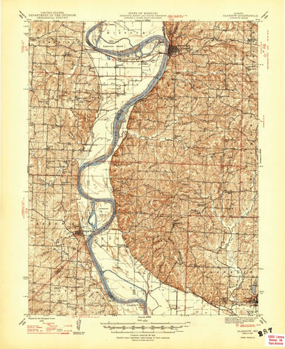 United States Geological Survey Glasgow, MO (1947, 62500-Scale) digital map