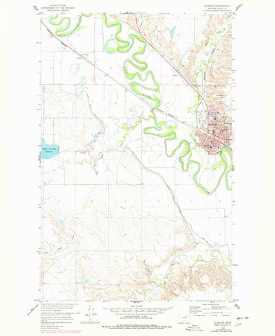 United States Geological Survey Glasgow, MT (1958, 24000-Scale) digital map
