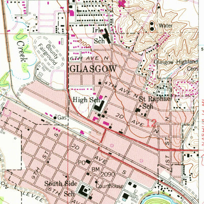 United States Geological Survey Glasgow, MT (1958, 24000-Scale) digital map