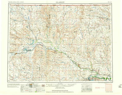 United States Geological Survey Glasgow, MT (1958, 250000-Scale) digital map