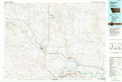 United States Geological Survey Glasgow, MT (1984, 100000-Scale) digital map