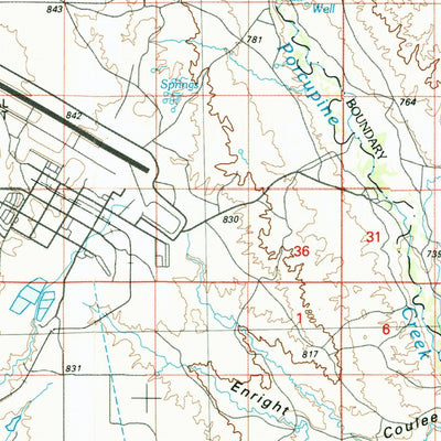 United States Geological Survey Glasgow, MT (1984, 100000-Scale) digital map