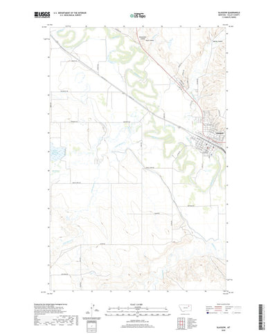 United States Geological Survey Glasgow, MT (2020, 24000-Scale) digital map