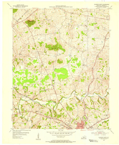 United States Geological Survey Glasgow North, KY (1954, 24000-Scale) digital map