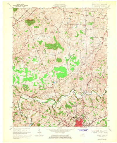 United States Geological Survey Glasgow North, KY (1965, 24000-Scale) digital map